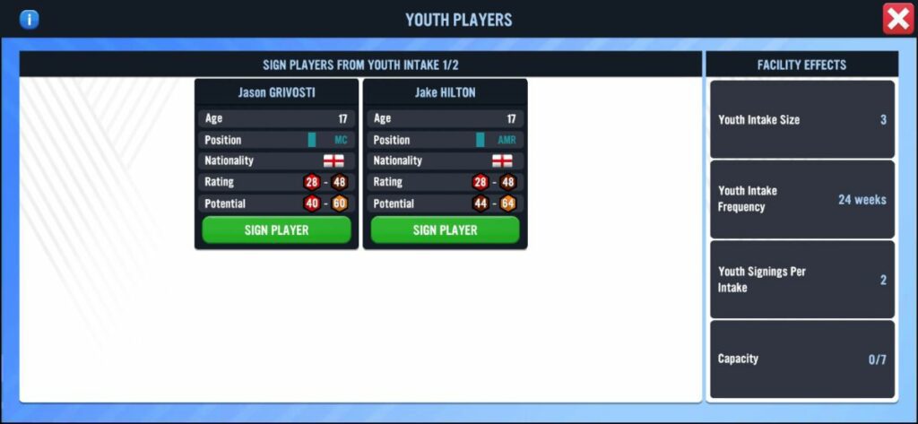 SM23 Youth Academy players Soccer Manager 2023 Money