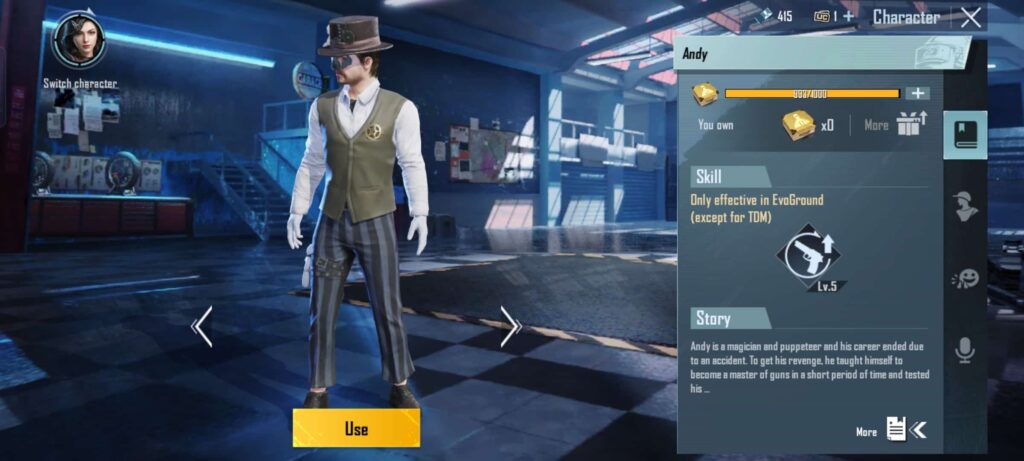 PUBG Mobile Characters update