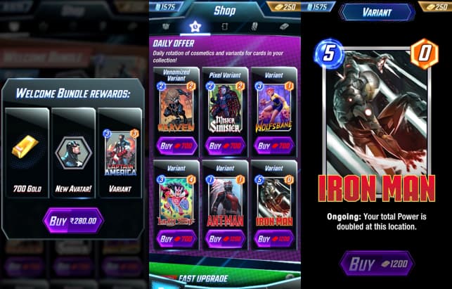 Marvel Snap cards shop