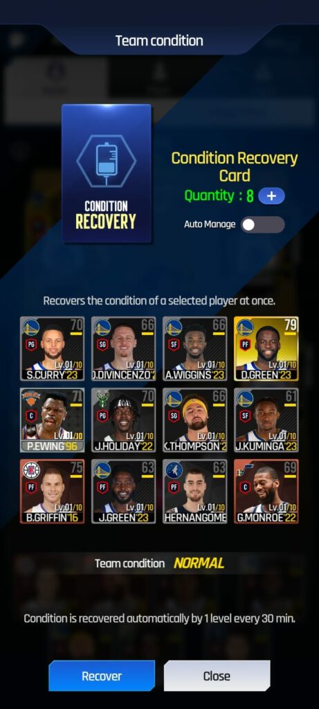  Team Conditional Recovery