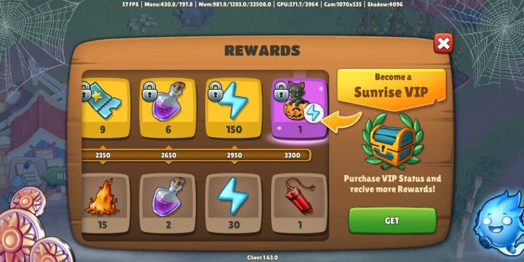 Sunrise Village Halloween event 2022 rewards