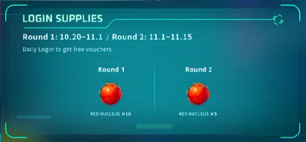 Tower of Fantasy Vera events Red Nucleus login rewards