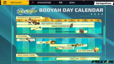 Free Fire Booyah Day Calendar