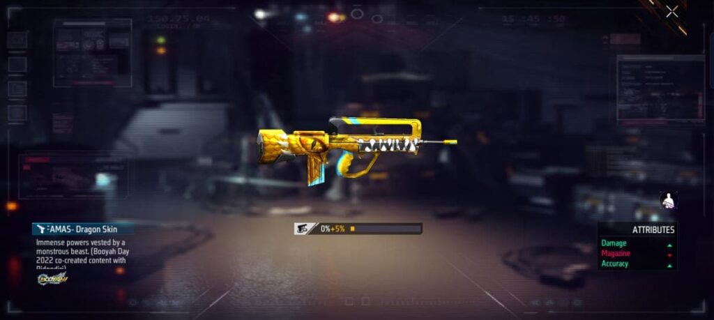 Free Fire FAMAS Dragon Skin guide