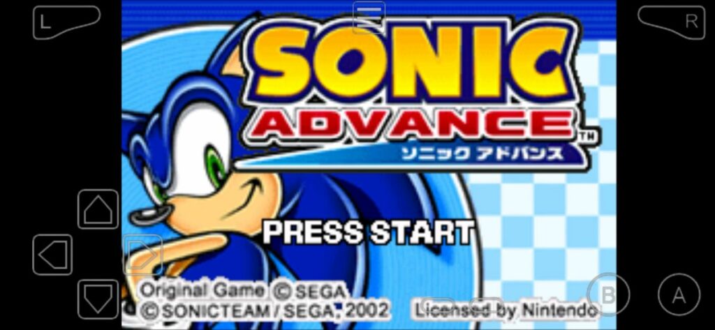 GBA Emulator Sonic Advance