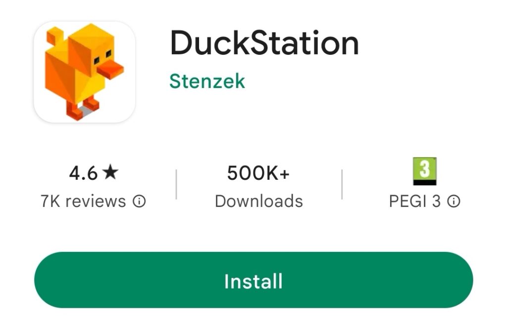 PS1 Emulator DuckStation Play Store PS1 games Android free