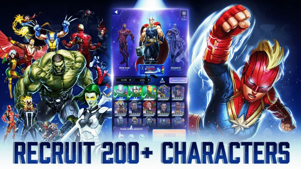 marvel puzzle quest characters heroes villains