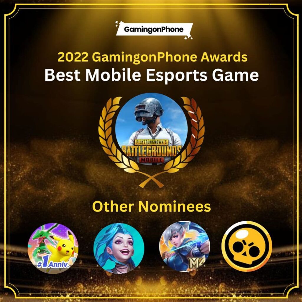 2022 GamingonPhone Awards, Game Awards, Mobile Game Awards, Best mobile esports game