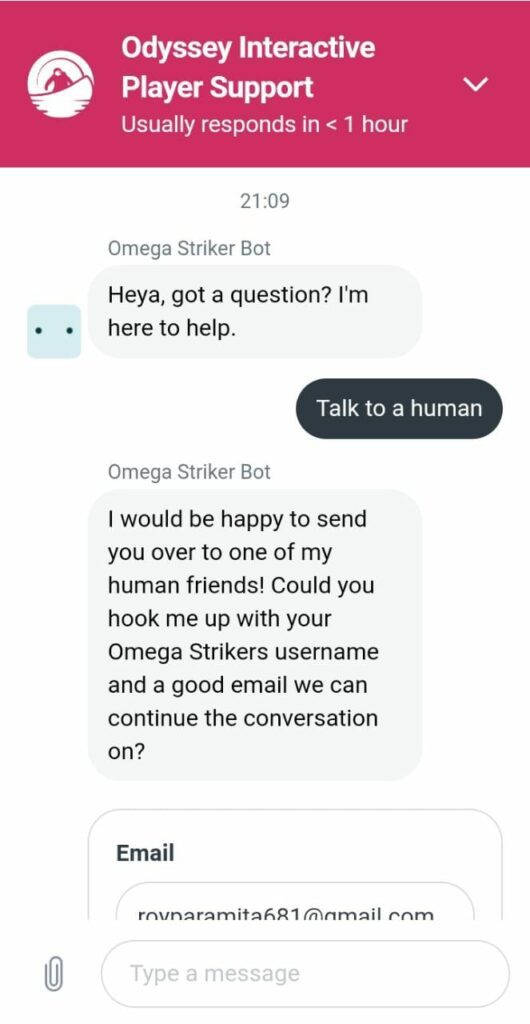 Omega Strikers Live Chat section