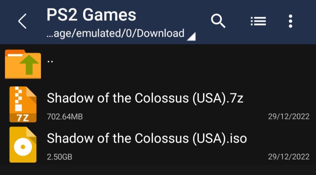 PS2 Emulator Organise files PS2 games Android free