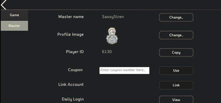 Link account in Maid Master