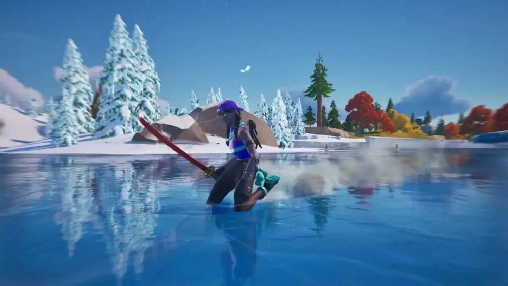 fortnite slide for 30 meters continuously on ice