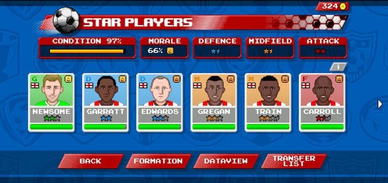 Players in Retro Goal