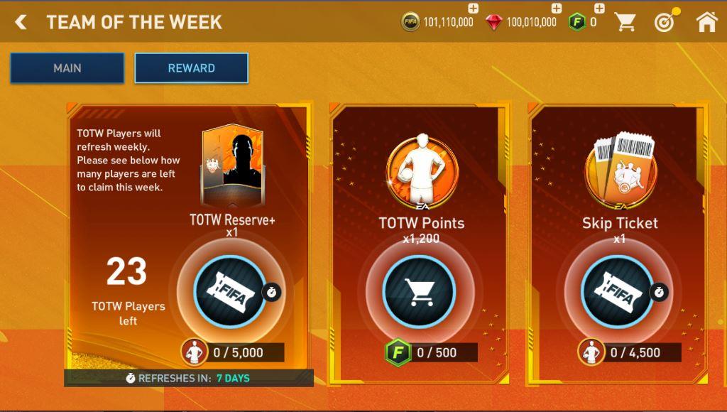 FIFA-Mobile-23-TOTW-Reward-Page