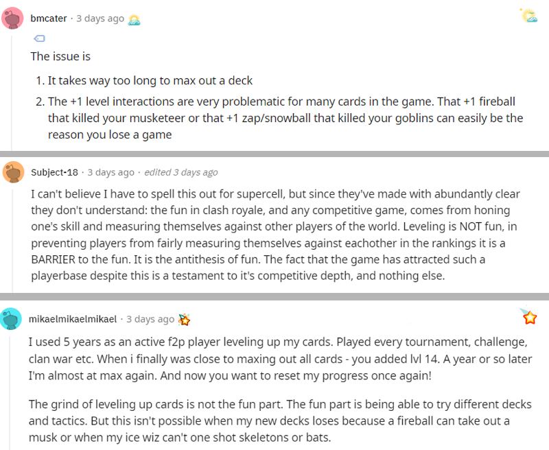 Clash Royale Level 15 card feedback