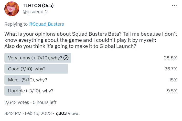 Squad Busters fan poll first closed beta 