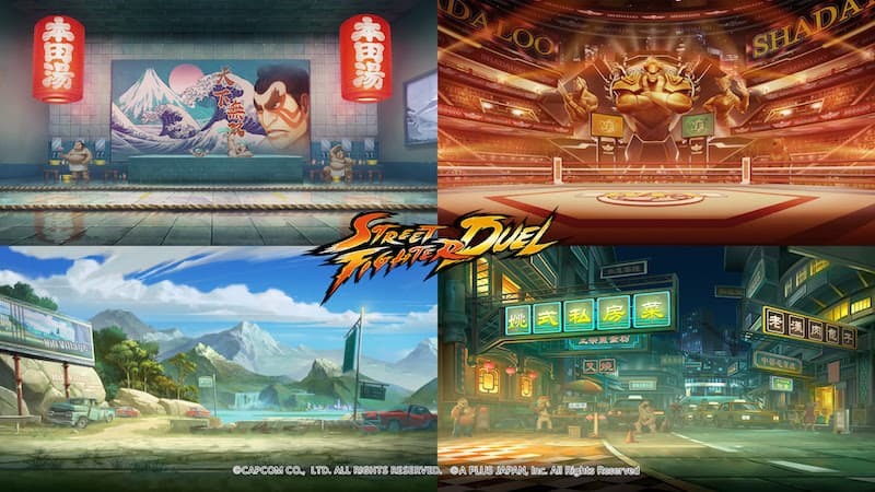 Street Fighter Duel stages