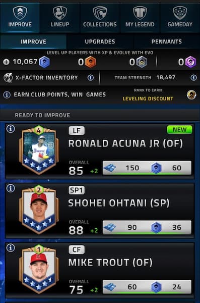 Players in MLB Tap