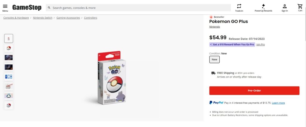 Pokémon GO Plus +, Pokémon GO