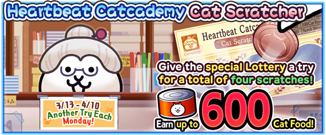 The Battle Cats Heartbeat Catcademy 2023 Scratcher