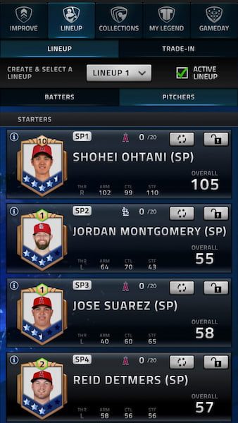 Pitchers in MLB Tap