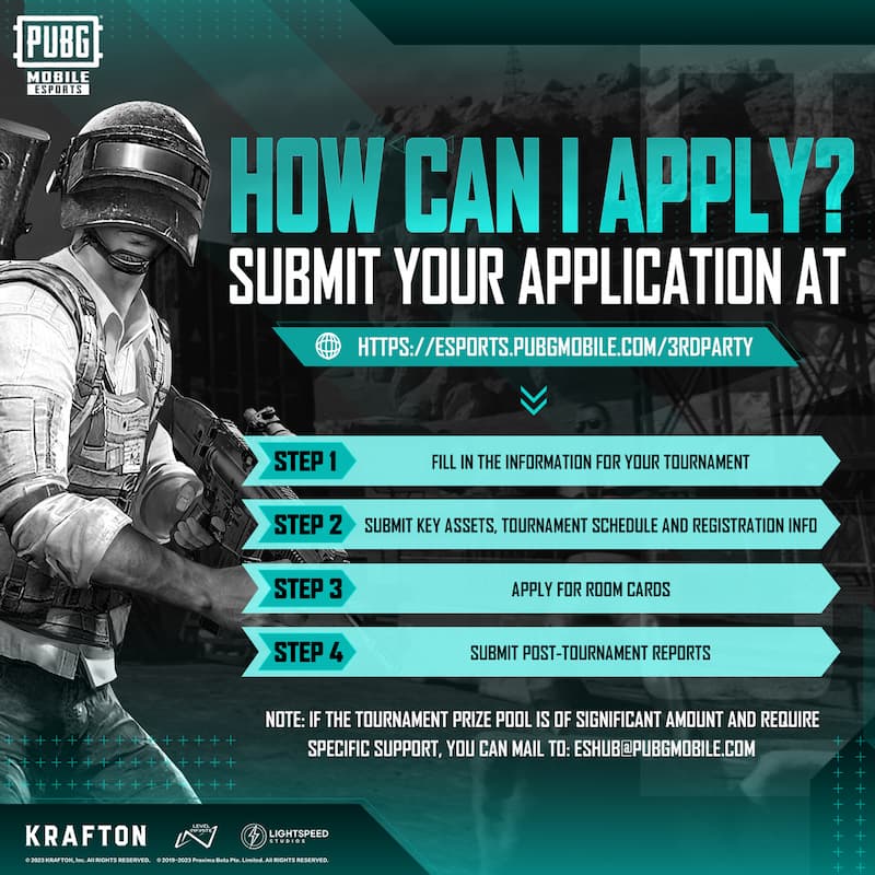 PUBG Mobile tournament licensing portal