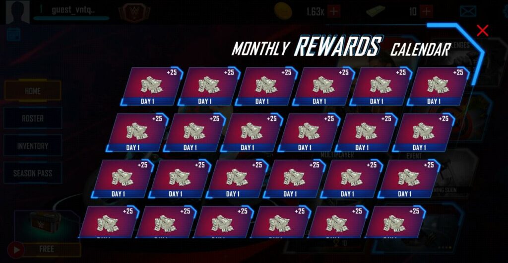 WWE Racing Showdown Monthly Rewards