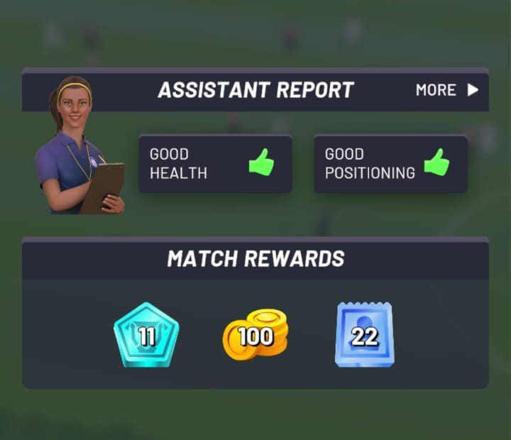 Assistant Report in Soccer Club Rivals