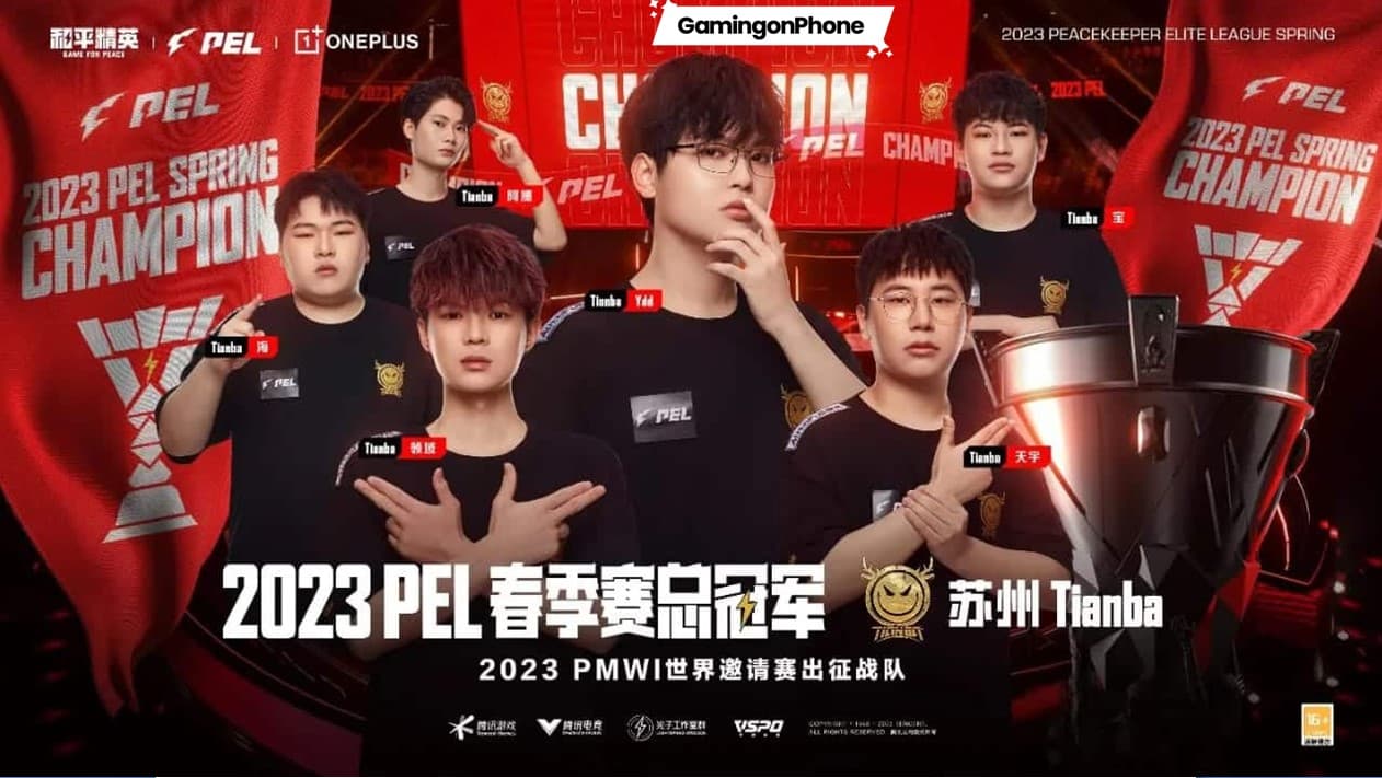 Tianba Peace Elite League PEL Spring 2023 champions