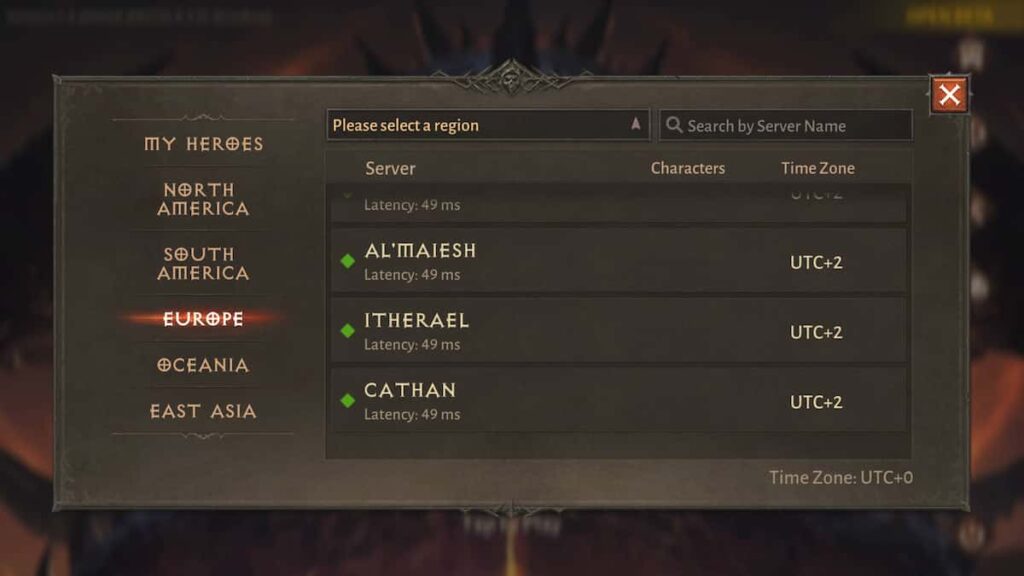 Diablo Immortal Servers guide, Diablo Immortal