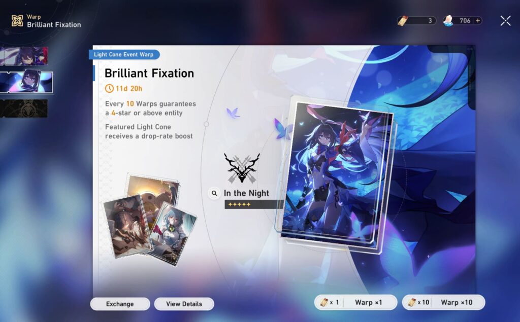 Honkai Star Rail Light Cone Warp, Honkai Star Rail Into the Night