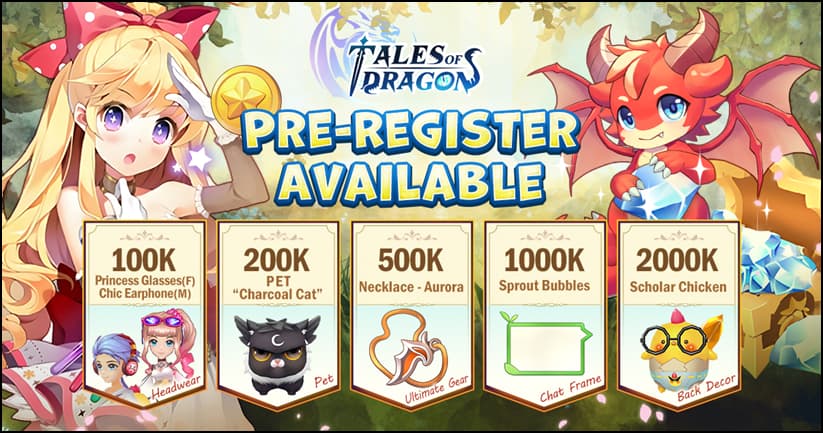 Tales of Dragon pre-registration rewards