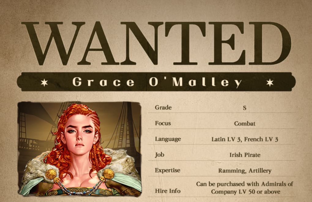 Uncharted Waters Origin Grace o Malley