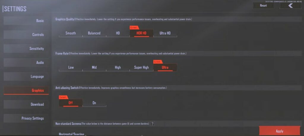 Arena Breakout Graphics settings