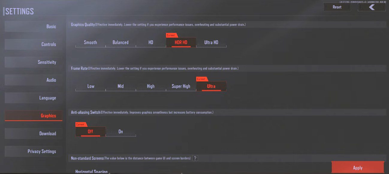 Arena Breakout Graphics settings