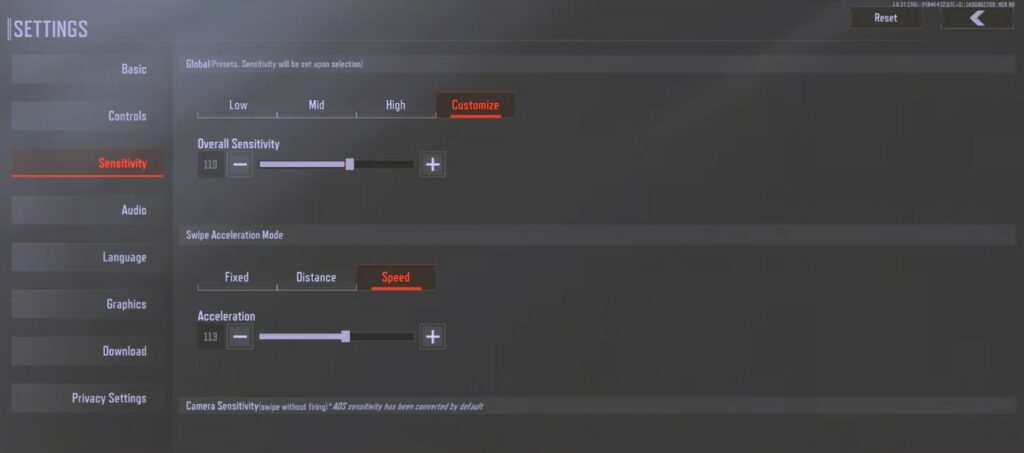 Arena breakout sensitivity settings