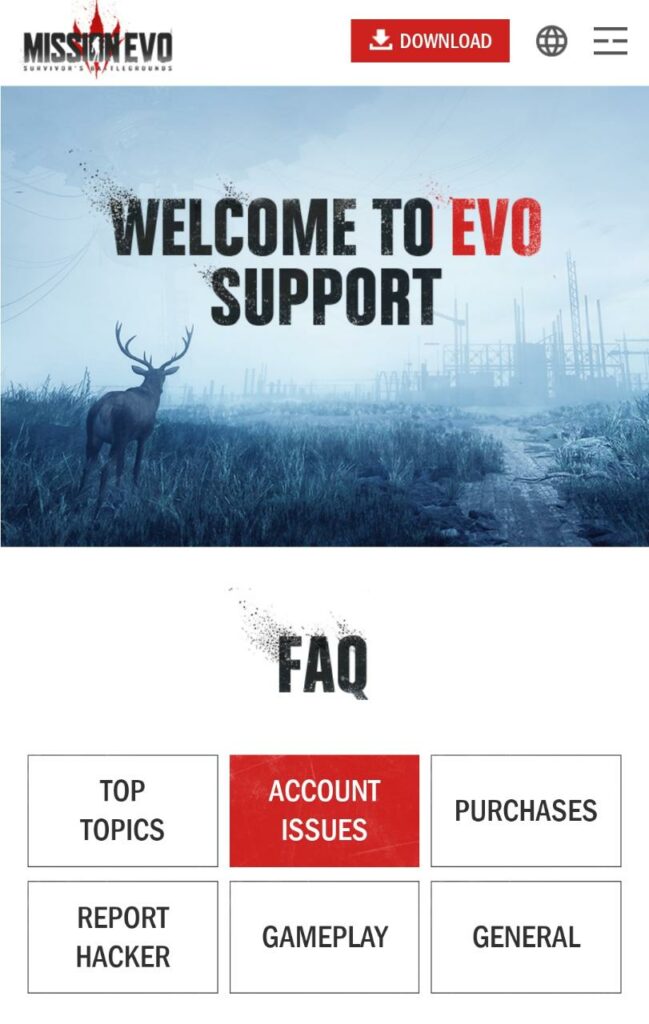 Mission EVO Official Website FAQ section