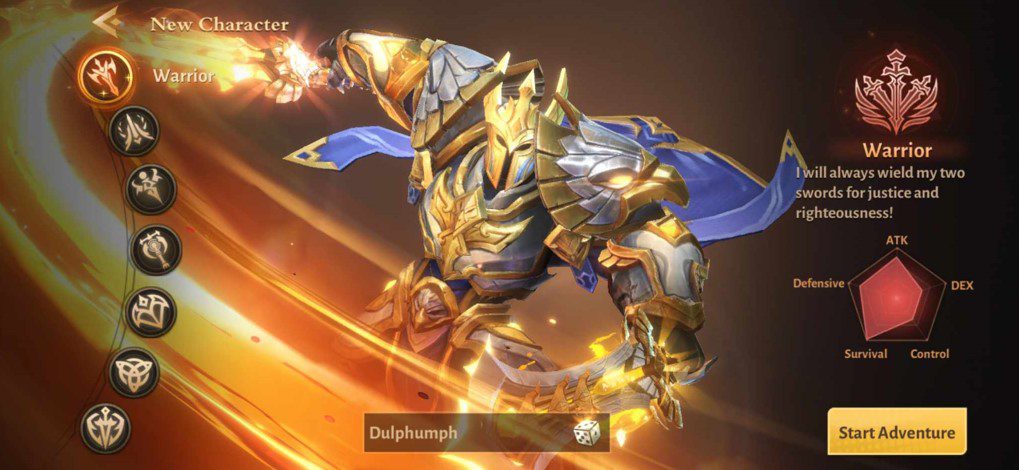 Dungeon Hunter 6 Warrior Class