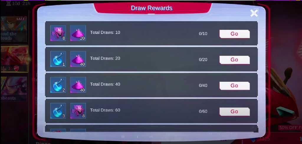 MLBB X DUCATI Event Draw Rewards