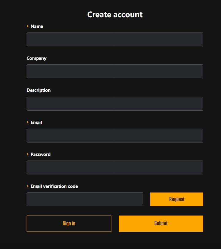 PUBG Mobile Esports Hub Create account page form