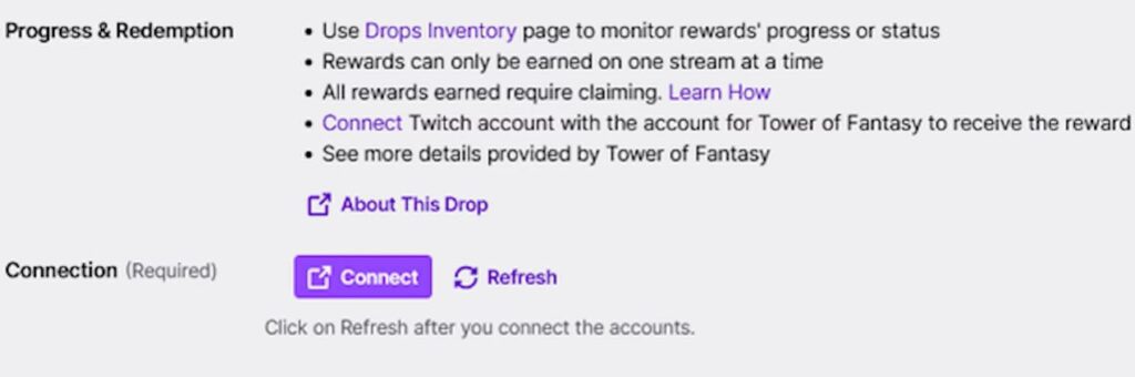 tower of fantasy version 3.1 twitch drops