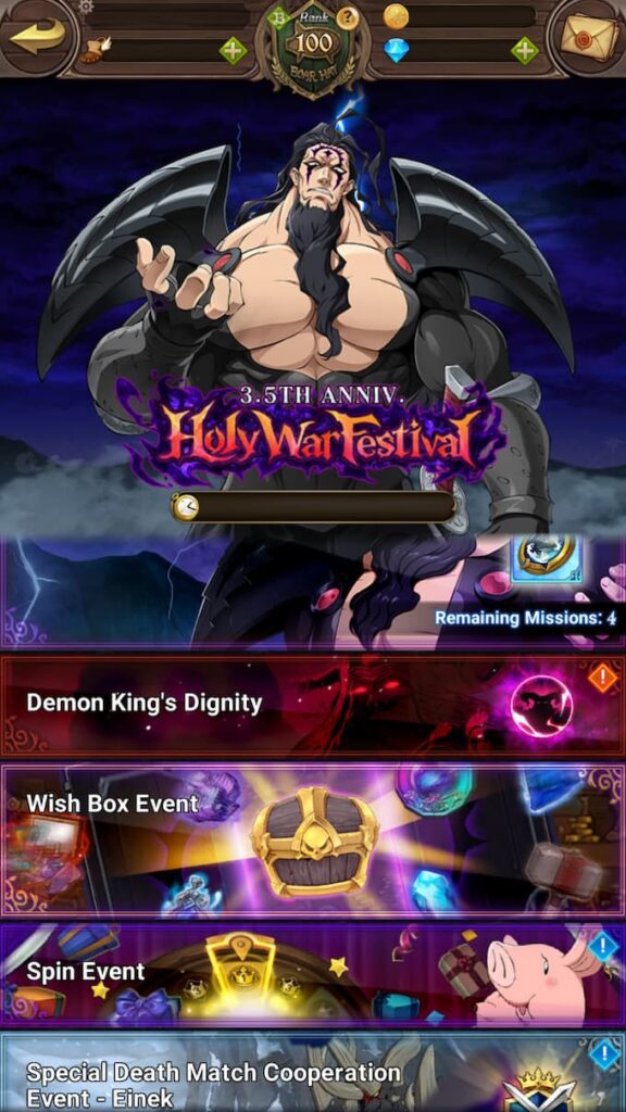 The Seven Deadly Sins: Grand Cross is celebrating its 3.5th anniversary with the Holy War Festival - GamingOnPhone (Picture 1)