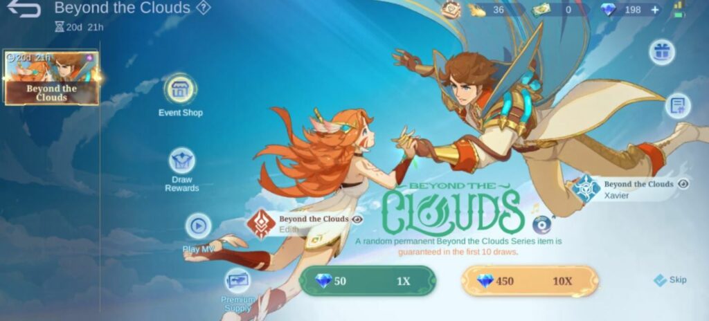 Mobile Legends Beyonds The Clouds Event shop