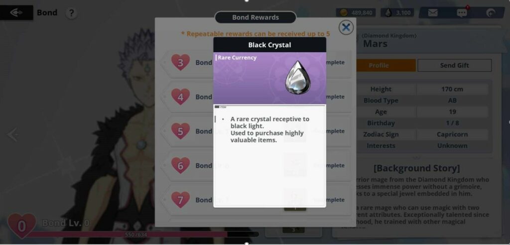 Black Clover M Rise of the Wizard King Currency Guide Black Crystal