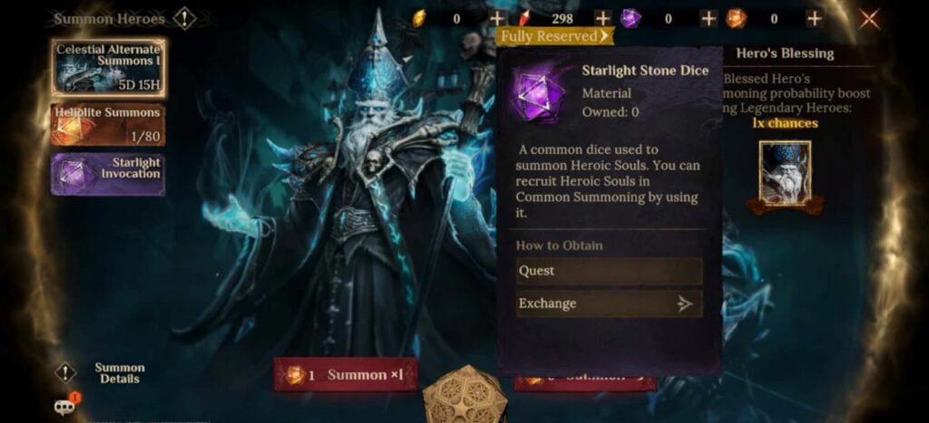 Dragonheir: Silent Gods Starlight Stone Dice
