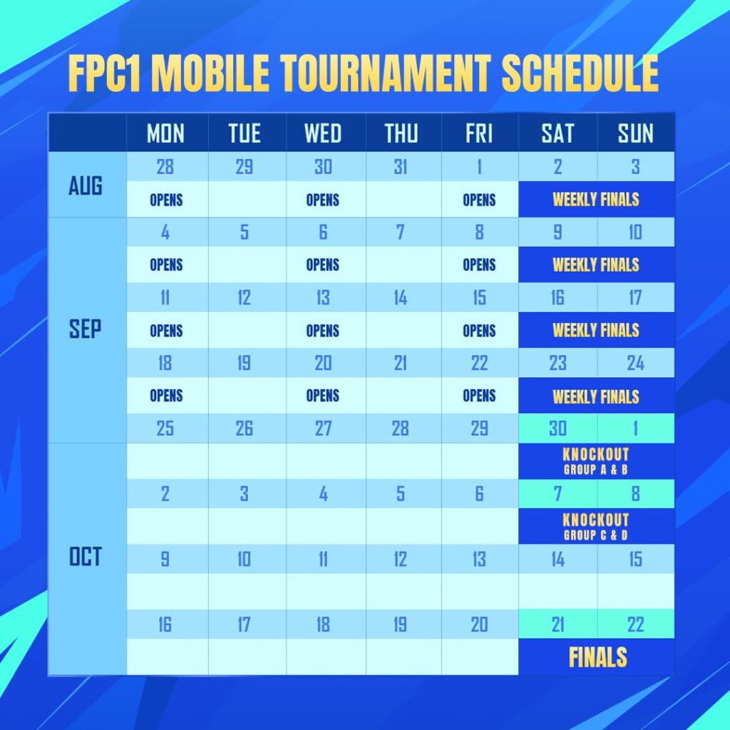 Farlight 84 Philippines Championship Season 1 calendar