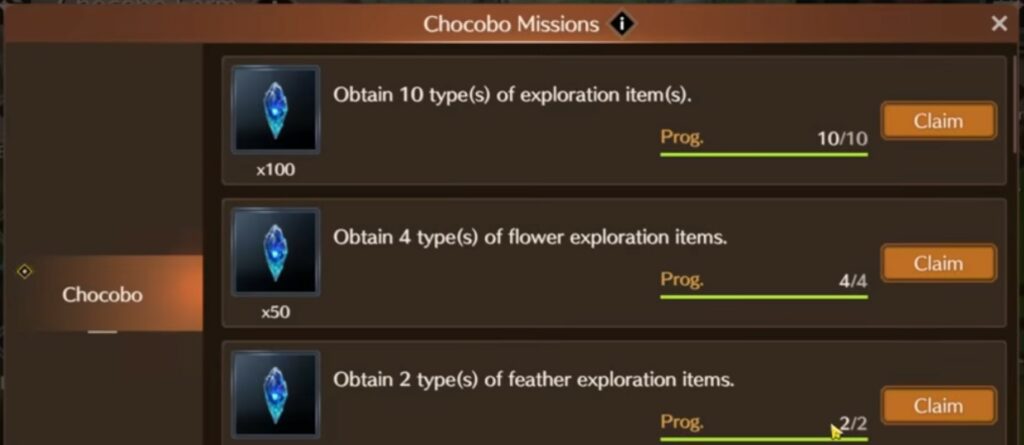 Final Fantasy VII Ever Crisis Chocobo Rewards