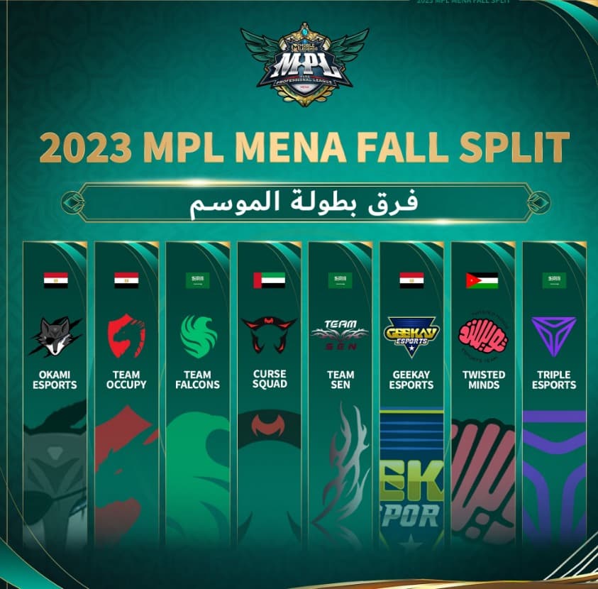 Mobile Legends (MPL MENA) Fall 2023 participant teams