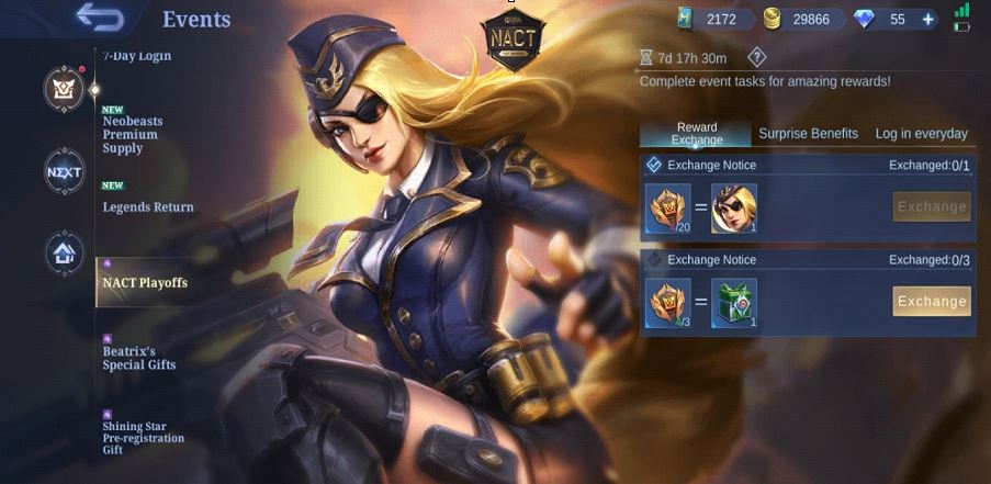 Mobile Legends NACT Lesley Elite skin