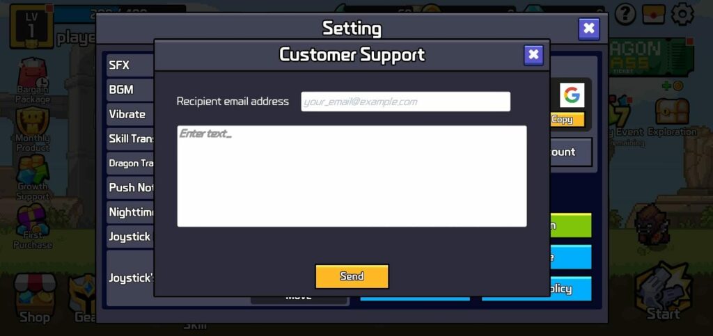 Dragon Survival Customer Support